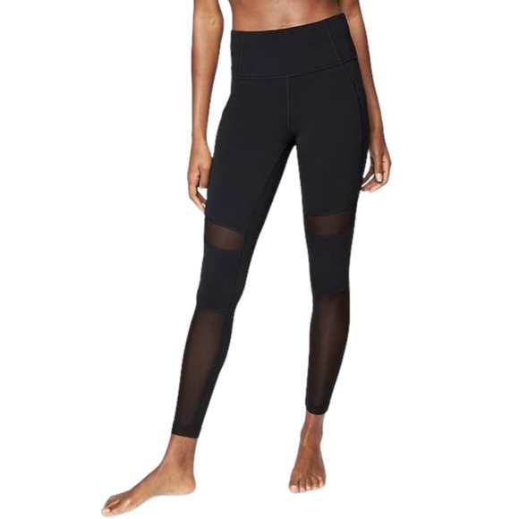 Athleta Pants - Athleta Salutation Stash Pocket 7/8 Tight Powervita Mesh Panel Leggings